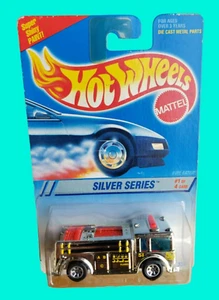 Vintage 1995 Hot Wheels FIRE EATER TRUCK Chrome Silver Series 1/4 #322 7 SP VAR - Picture 1 of 13
