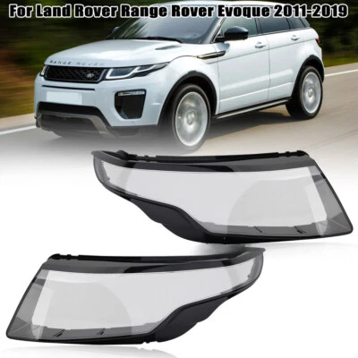Par de cubiertas de lente de faros para Land Rover Range Rover Evoque 2011-2019 Foto 1 de 4