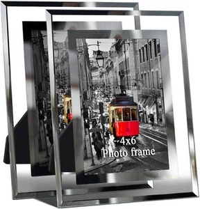 Hochwertige Bilderrahmen 10x15cm 2er Set Plexiglas Hochzeit Deko - Bild 1 von 7
