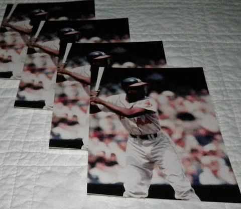 Hank Aaron Milwaukee Braves Postcards FOUR 4 COUNT Hall of Fame Batting Cover