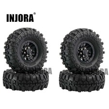 4PCS 1.9 RC 1:10 Rock Crawler Beadlock Wheel Rim & Tyre for D90 Axial SCX10 CC01