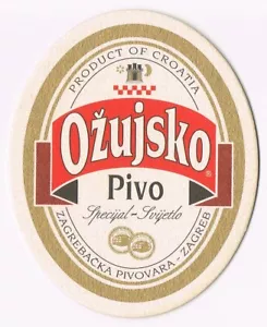 OZUJSKO PIVO - KROATISCHER PROMO BIERUNTERSETZER - 6er SET Untersetzer - Bild 1 von 1