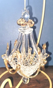 Vintage Kurt Adler Spun Glass Chandelier Ornament 5" Tall - Picture 1 of 5