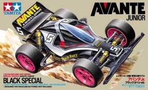 TAMIYA 1:32 MINI 4WD AUTO AVANTE JUNIOR BLACK SPECIAL  RACING SERIES   ART 95501 - Picture 1 of 2