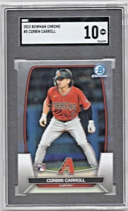 2023 Bowman Chrome #5 Corbin Carroll RC Rookie Arizona Diamondbacks SGC 10 GM - Picture 1 of 2