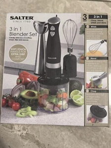 3 in 1 Stabmixer Set Kuro Salter Mehrzweck Glätter Suppen Schneebesen Zerkleinerer - Bild 1 von 3
