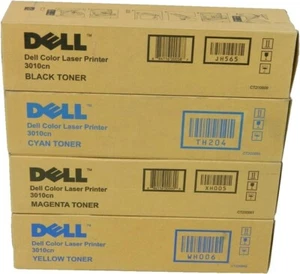 Dell Genuine Black Magenta Cyan Yellow Toner Cartridge 3010CN NEW - Picture 1 of 1