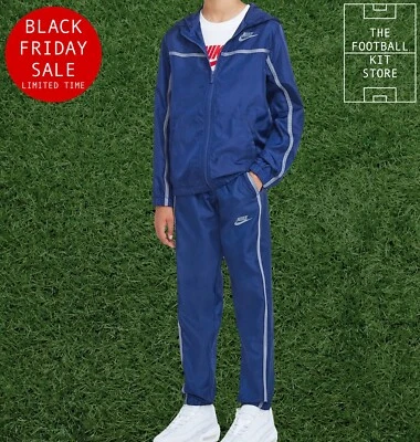 Nike NSW Woven Tracksuit - Track Top & Pants Navy - Youth - BLACK FRIDAY SALE - Image 1 of 4