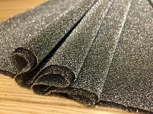 Material elástico de tela gris lurex brillo ligero 59" de ancho - Imagen 1 de 4