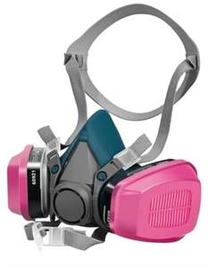 Syine facepiece respirator with filters and safety glasses - Picture 1 of 8