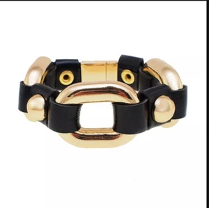 Chain And Leather Bracelet - Picture 1 of 3