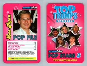 Lee Ryan - Smash Hits! Popstars 3 2005 Top Trumps Specials Card
