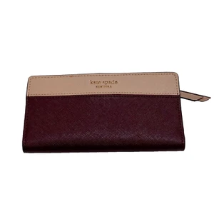 Kate Spade New York Cameron Wallet Lrg. Colorblock Slim Bifold Gold Zip $119 NWT - Picture 1 of 16