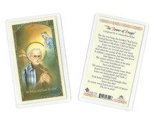 St. Maximillian Kolbe – “The Power of Prayer” - Laminated Prayer card