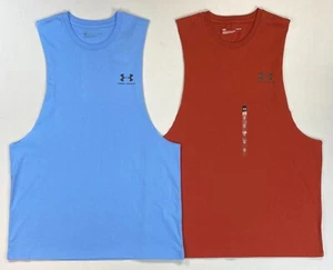 Men's Under Armour 1329286 Loose Fit Deep Pit Cut off Muscle Tank Top New - Picture 1 of 7