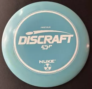 First Run Discraft ESP Nuke PFN Distance Driver Blue 174 grams disc golf Rare - Picture 1 of 2
