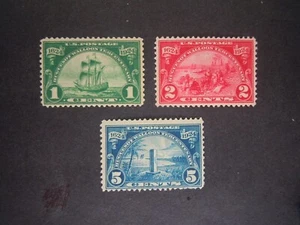 #614 #615 #616 1c-5c Huguenot-Walloon Issues MH OG F/VF #2 CV $21 - Picture 1 of 5