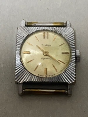 SLAVA vintage Armbanduhr 17 jewels Damenuhr Handaufzug mechanisch - Made in USSR - Bild 1 von 4