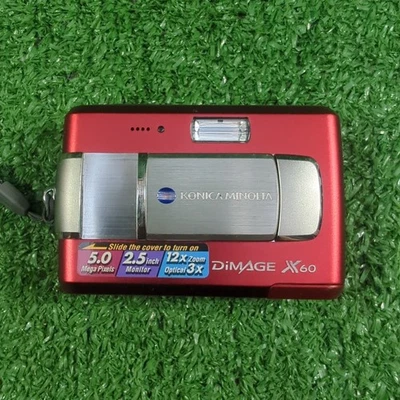 Konica Minolta Digital Camera Dimage X60 5.0MP Red Tested - Image 1 of 4