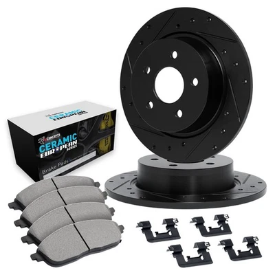For Mercedes-Benz SL500 03-06 Brake Kit Drilled & Slotted Rear Brake Kit w Euro Foto 1 de 2