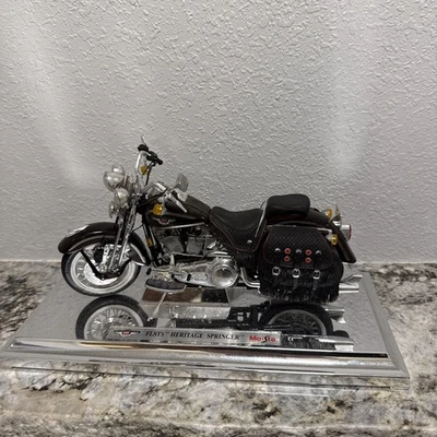 VTG Maisto Collector Edition Black FLSTS HERITAGE SPRINGER Harley Davidson - Image 1 of 4