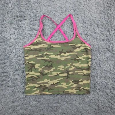 ROSA Victoria's Secret Camiseta sin mangas Mujer Grande Camuflada Cuello Cuadrado Estante Sujetador Nuevo con Etiquetas Foto 1 de 4