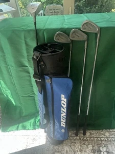 Dunlop Blue Golf Bag 4Divider 2 Pocket 31” FZ 300 Jr 4 Clubs Included - Picture 1 of 14