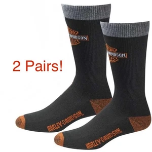 Harley Davidson Socken, Herren Large, 2 Paar NEU! Made In USA etwas unregelmäßig - Bild 1 von 7