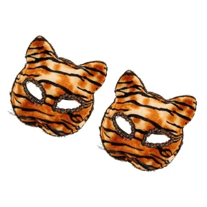 2 Pcs Maschera Da Tigre Uomo Cosplay Oggetti Di Scena Per Costumi - Foto 1 di 12