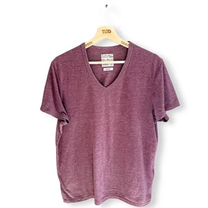 Mens Burton Purple V Neck Short Sleeved T-Shirt Top Size Medium - Picture 1 of 4