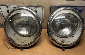 1946-1966 Volkswagen Beetle Bus 356 Headlight Assembly Pair Hella OEM - Picture 1 of 22