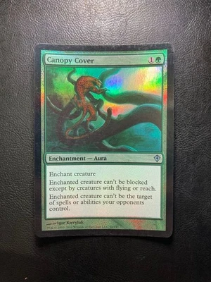 MTG Canopy Cover FOIL Green Magic Card Collectible Used - Image 1 of 2