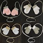 Baby String Mitts Mittens Girl Boy Unisex Knitted