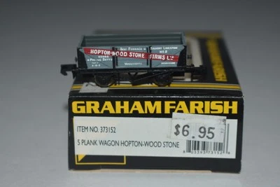 N Scale Graham Farish Hopton Wood Stone Farms Wagon Gondola C51698 - Image 1 of 2