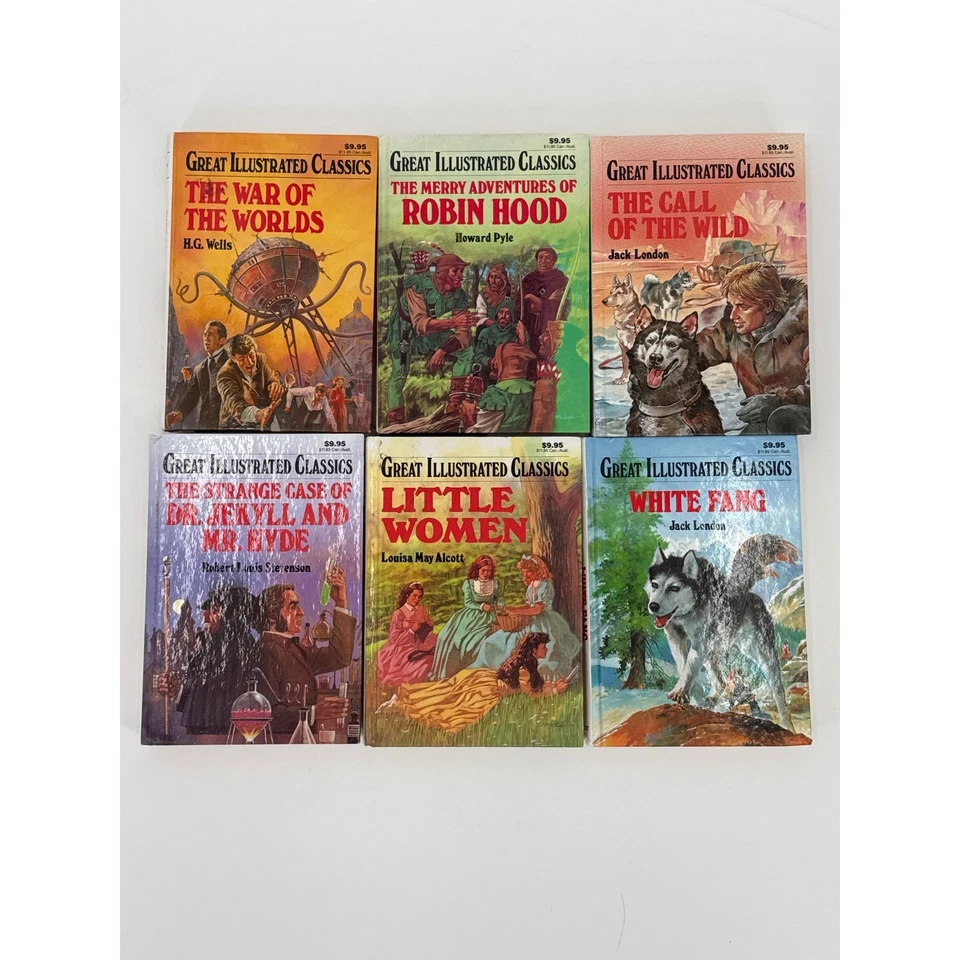 Lot of 6 Great Illustrated Classics Hardcover Baronet Books Foto 1 de 4