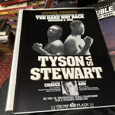 MIKE TYSON-ALEX STEWART & CHAVEZ-AHN OFFICIAL PROGRAM (1990) - Image 1 of 2