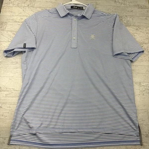 RLX Ralph Lauren Shirt Mens XL Blue Striped Golf Polo Lightweight Stretch - Picture 1 of 10