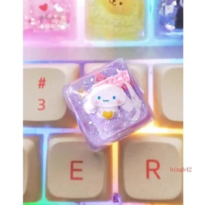 Cute Cinnamoroll Single Blue Purple Pink Keycap Mechanical Key Gifts Resin DIY - Picture 1 of 11