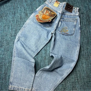 Pantalones de mezclilla vintage Paco tiro alto bordados bolsillo cintura talla 12 nuevos con etiquetas - Imagen 1 de 8