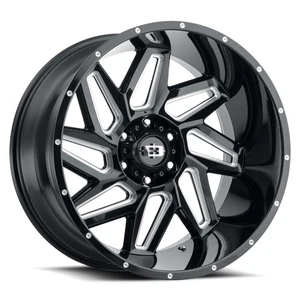 18x9 Vision 361 Spyder Gloss Black Milled Spoke Wheel 8x180 (12mm) - Picture 1 of 5