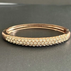 Bracciale Vintage Firmato NRT Avon Oro Rosa Strass Cintura Cerniera - Foto 1 di 9