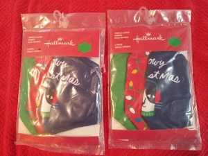 Adult unisex Hallmark Christmas fabric face masks 6 count 2 packages- NIP - Picture 1 of 2