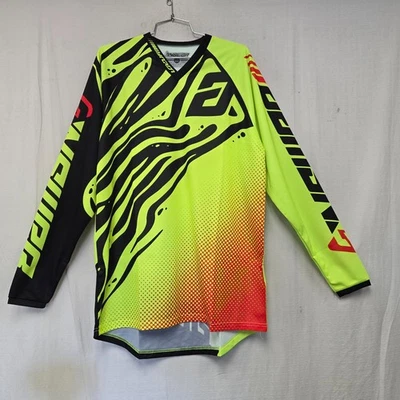 Answer Racing ANSR Syncron Off-Road MX Bike Jersey Flo Yellow/Blue Large DISPLAY Foto 1 de 3