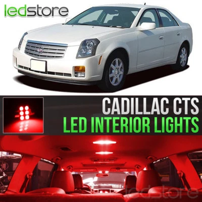 Kit interior luces LED rojas Cadillac CTS 2003-2007 Foto 1 de 4