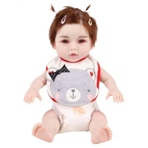 Silikon Baby Mädchen 47 CM Rebirth Puppe Neugeborenes Baby Puppen Spielzeug - Picture 1 of 17