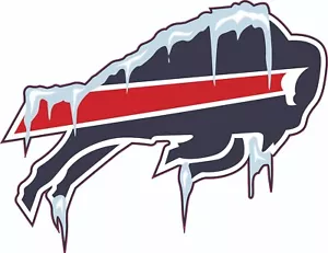 Buffalo Bills Snow Inspired Side Mini Football Helmet Decals - Picture 1 of 2