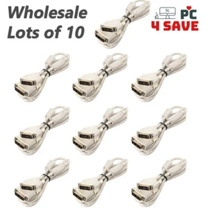 Lots of 10 DVI-D Cable Male to Male PC Video LCD Monitor Single Link DVI 5/6 Ft - Picture 1 of 5