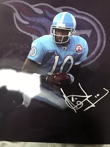 Foto autografiada de Vince Young 8x10 Tennessee Titans Gdst Holograma F - Imagen 1 de 1