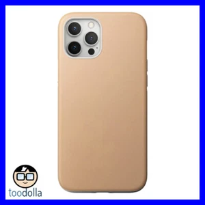 NOMAD Rugged case MagSafe compatible genuine leather, iPhone 12 Pro Max, Natural - Picture 1 of 12