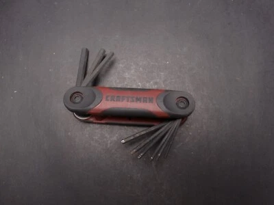 CRAFTSMAN 9 - 46001 9 IN 1 FOLD UP  COMFORT GRIP SAE HEX KEY SET 5/64" TO 1/4" - Image 1 of 3